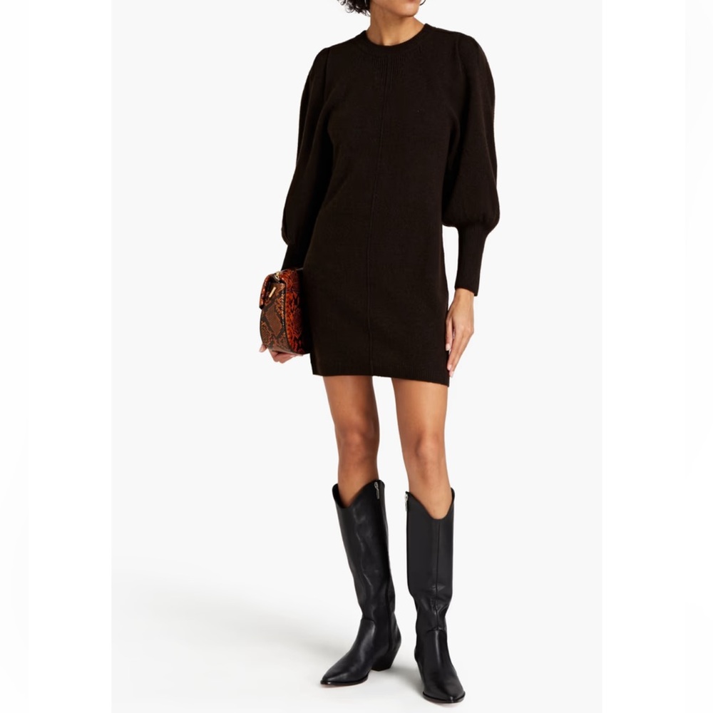 BA&SH Nancy Wool and Yak-blend Mini Dress